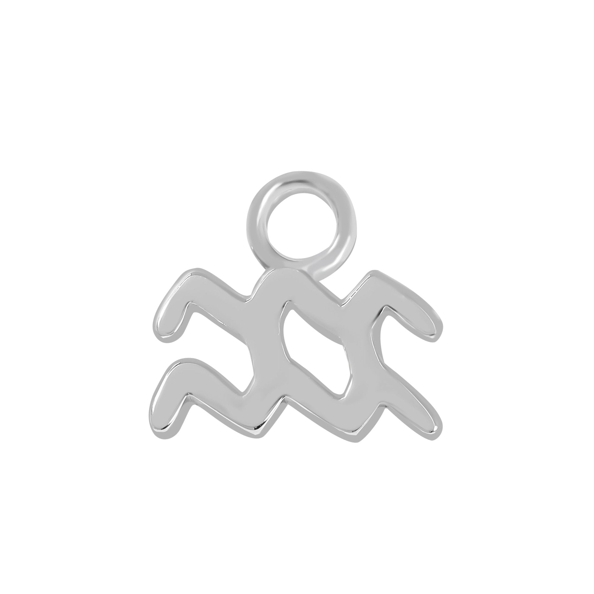 Sterling Silver Aquarius Charm - Moon Charged Crystals