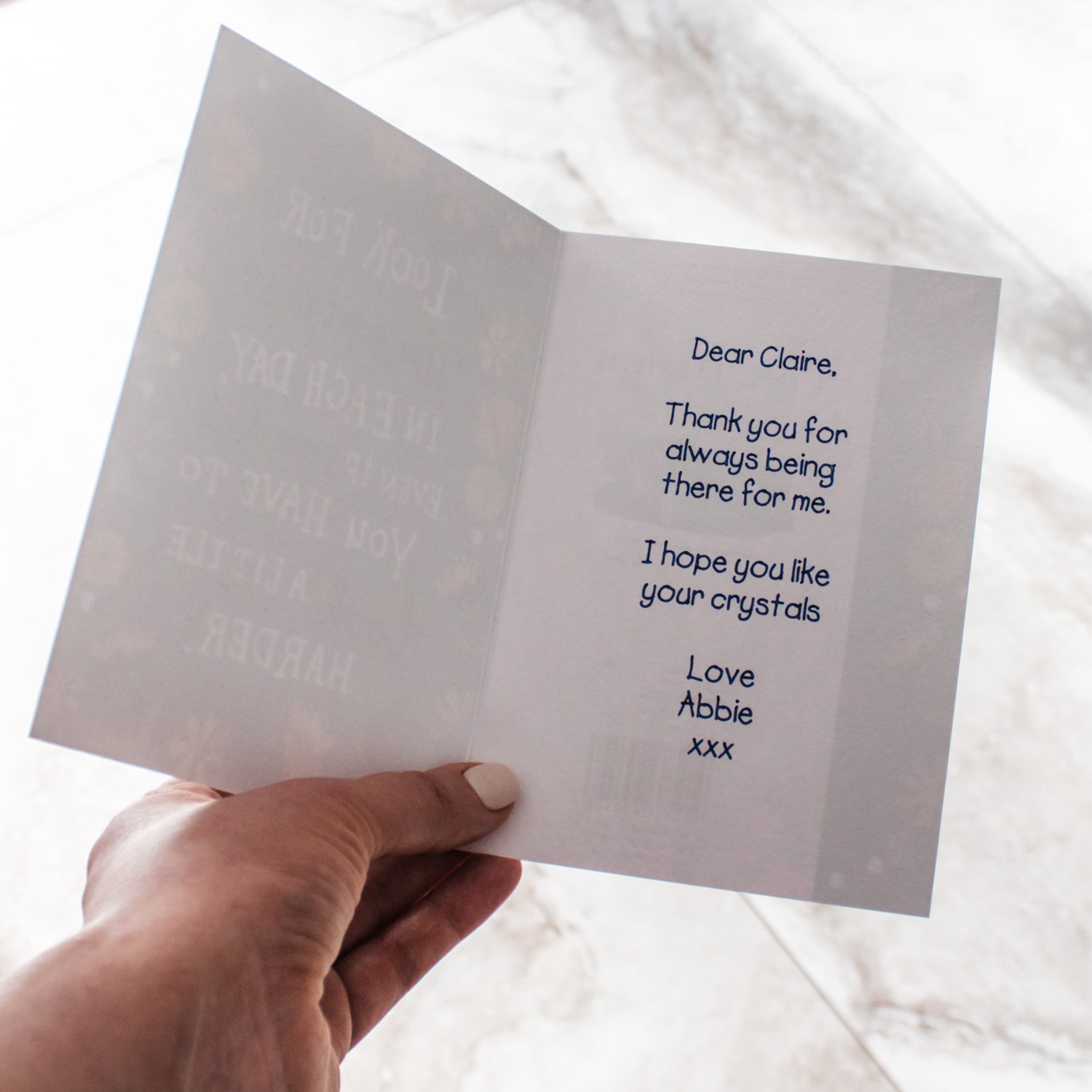 Happiness Greeting Card - Moon Charged Crystals